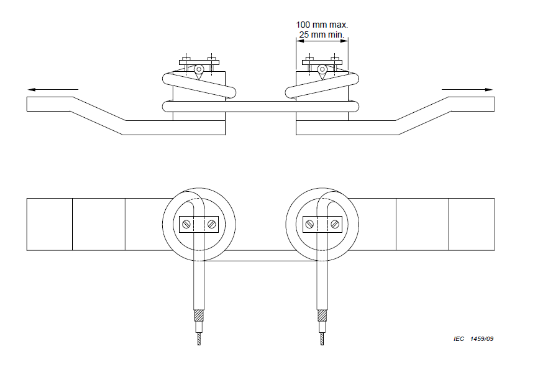 加热电缆的拉力试验夹头Figure 4 – Jaws for tensile machine